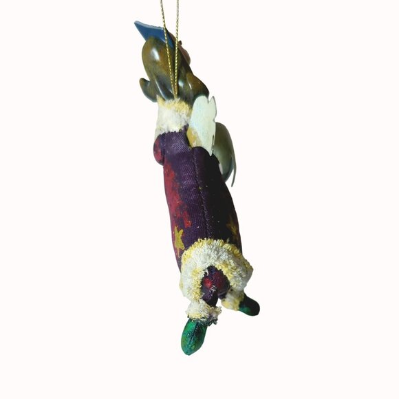 Vintage Fabric Mache Angel Figurine Whimsical Christmas Ornament - Picture 3 of 4